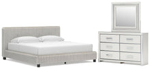Load image into Gallery viewer, Zuraleus King Upholstered Bed, Dresser and Mirror
