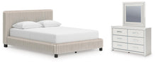Load image into Gallery viewer, Zuraleus Queen Upholstered Bed, Dresser and Mirror
