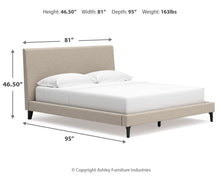 Load image into Gallery viewer, Cielden California King Upholstered Bed with Roll Slats, Dresser and Mirror
