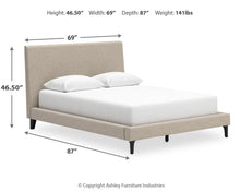 Load image into Gallery viewer, Cielden Queen Upholstered Bed with Roll Slats, Dresser and Mirror

