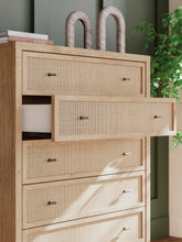 Load image into Gallery viewer, Cielden Full Upholstered Bed with Roll Slats, Dresser, Mirror, Chest and Nightstand
