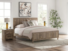 Load image into Gallery viewer, Rusticott King Panel Bed with Mirrored Dresser and Nightstand
