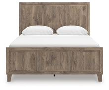 Load image into Gallery viewer, Rusticott Queen Panel Bed with Mirrored Dresser and Nightstand
