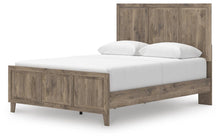 Load image into Gallery viewer, Rusticott Queen Panel Bed with Mirrored Dresser and Nightstand
