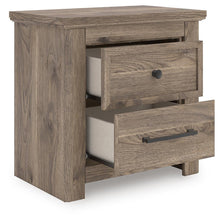 Load image into Gallery viewer, Rusticott Queen Panel Bed with Mirrored Dresser and Nightstand
