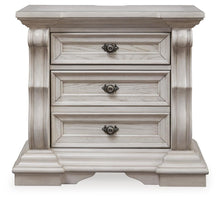 Load image into Gallery viewer, Bruchandi King Upholstered Panel Bed with Mirrored Dresser and Nightstand
