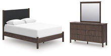 Load image into Gallery viewer, Pamytta Queen Upholstered Panel Bed, Dresser and Mirror
