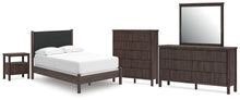 Load image into Gallery viewer, Pamytta Full Upholstered Panel Bed, Dresser, Mirror, Chest and Nightstand
