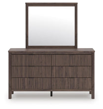 Load image into Gallery viewer, Pamytta Full Upholstered Panel Bed, Dresser and Mirror
