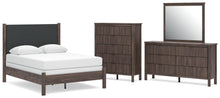Load image into Gallery viewer, Pamytta Full Upholstered Panel Bed, Dresser and Mirror
