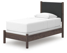 Load image into Gallery viewer, Pamytta Twin Upholstered Panel Bed, Dresser, Mirror, Chest and Nightstand

