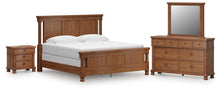 Load image into Gallery viewer, Rowlenstown King Poster Bed with Mirrored Dresser and Nightstand
