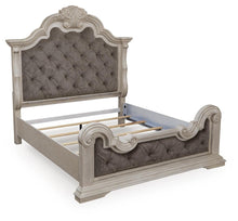 Load image into Gallery viewer, Bruchandi California King Upholstered Panel Bed with Mirrored Dresser
