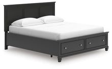 Load image into Gallery viewer, Lanolee California King Panel Storage Bed, Dresser, Mirror and Nightstand
