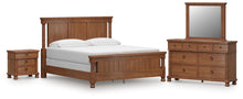 Load image into Gallery viewer, Rowlenstown California King Poster Bed with Mirrored Dresser and Nightstand
