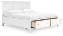 Load image into Gallery viewer, Fortman King Panel Storage Bed with Mirrored Dresser
