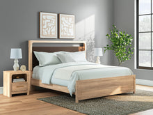 Load image into Gallery viewer, Kinlanni King Upholstered Panel Bed, Dresser, Mirror and Nightstand

