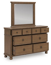 Load image into Gallery viewer, Rowlenstown California King Poster Bed with Mirrored Dresser
