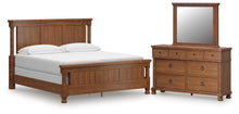 Load image into Gallery viewer, Rowlenstown California King Poster Bed with Mirrored Dresser
