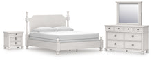 Load image into Gallery viewer, Rowlenstown California King Poster Bed, Dresser, Mirror and Nightstand
