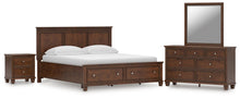 Load image into Gallery viewer, Danabrin California King Panel Storage Bed, Dresser, Mirror and Nightstand
