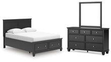 Load image into Gallery viewer, Lanolee Queen Panel Storage Bed, Dresser and Mirror
