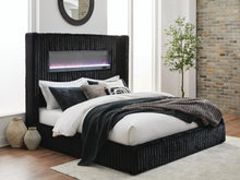 Load image into Gallery viewer, Tayleena King Upholstered Bed with Fireplace and Wireless Audio
