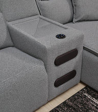 Load image into Gallery viewer, Modmax II 7-Piece Power Reclining Sectional with Chaise and Audio Console
