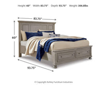 Load image into Gallery viewer, Lettner California King Panel Storage bed
