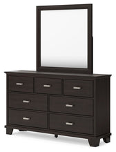 Load image into Gallery viewer, Covetown California King Panel Bed with Mirrored Dresser
