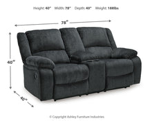 Load image into Gallery viewer, Draycoll DBL Rec Loveseat w/Console
