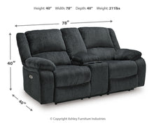 Load image into Gallery viewer, Draycoll DBL REC PWR Loveseat w/Console
