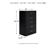 Load image into Gallery viewer, Finch Five Drawer Chest

