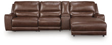 Load image into Gallery viewer, DeepWakes 4-Piece Reclining Sectional with Chaise and Storage Console
