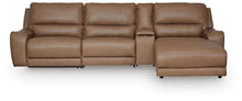 Load image into Gallery viewer, DeepWakes 4-Piece Reclining Sectional with Chaise and Storage Console
