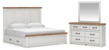 Load image into Gallery viewer, Savonport King Panel Bed with Storage, Dresser and Mirror
