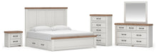 Load image into Gallery viewer, Savonport King Panel Bed with Storage, Dresser, Mirror, Chest and Nightstand

