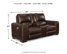 Load image into Gallery viewer, Alessandro PWR REC Loveseat/CON/ADJ HDRST
