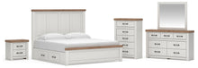 Load image into Gallery viewer, Savonport King Panel Bed with Storage, Dresser, Mirror, Chest and Nightstand
