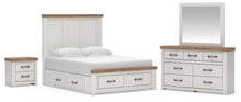 Load image into Gallery viewer, Savonport Queen Panel Storage Bed. Dresser, Mirror and Nightstand

