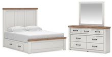 Load image into Gallery viewer, Savonport Queen Panel Bed with Storage, Dresser and Mirror

