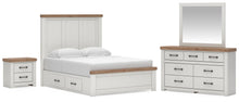 Load image into Gallery viewer, Savonport Queen Panel Bed with Storage. Dresser, Mirror and Nightstand
