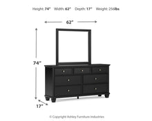Load image into Gallery viewer, Lanolee Queen Panel Storage Bed, Dresser and Mirror
