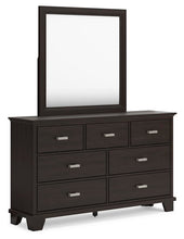 Load image into Gallery viewer, Covetown California King Panel Bed, Dresser, Mirror, Chest and Nightstand
