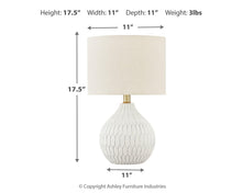 Load image into Gallery viewer, Wardmont Ceramic Table Lamp (1/CN)
