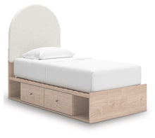 Load image into Gallery viewer, Arloster Twin Upholstered Panel Bed with Storage
