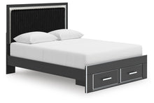 Load image into Gallery viewer, Zuraleus Queen Upholstered Panel Storage Bed
