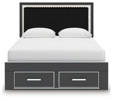 Load image into Gallery viewer, Zuraleus Queen Upholstered Panel Storage Bed
