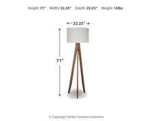 Load image into Gallery viewer, Dallson Wood Floor Lamp (1/CN)
