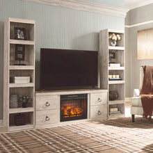 Load image into Gallery viewer, Willowton 3-Piece Entertainment Center with Electric Fireplace
